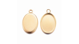 copy of Pendentif ovale 25x18mm acier inoxydable 304