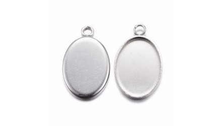 copy of Pendentif ovale 25x18mm acier inoxydable 304