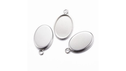 copy of Pendentif ovale 25x18mm acier inoxydable 304