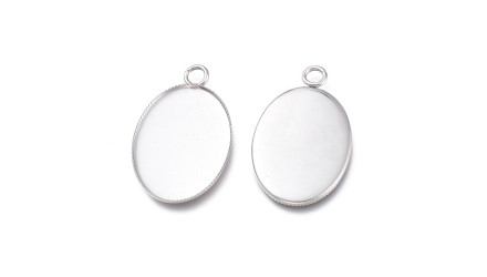 copy of Pendentif ovale 25x18mm acier inoxydable 304