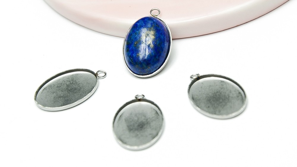 copy of Pendentif ovale 25x18mm acier inoxydable 304