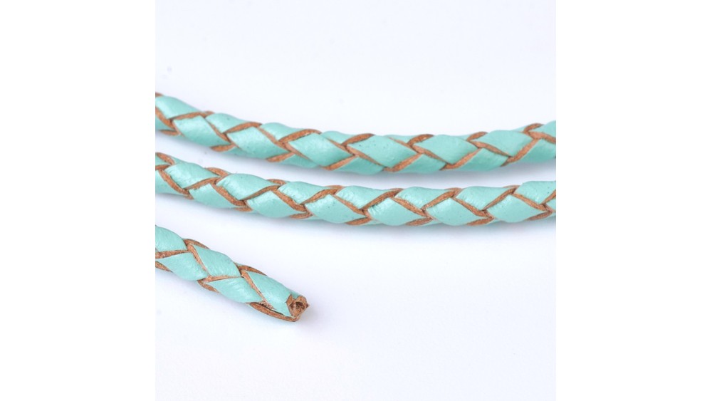 cordon cuir vert 3mm