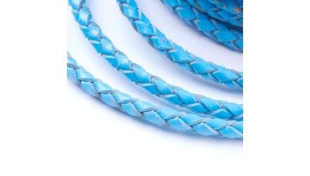 cuir bleu ciel