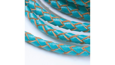 cordon cuir turquoise 3mm