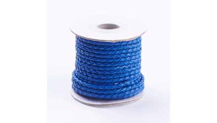 cordon cuir bleu 3mm