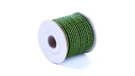 cordon cuir vert