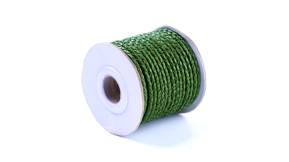 cordon cuir vert