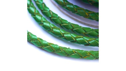 cordon cuir vert 3mm