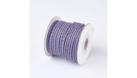 cordon cuir mauve