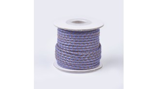 cordon cuir lilas
