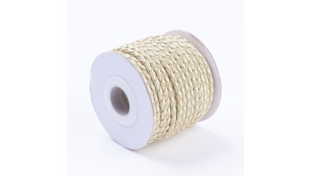 copy of Cordon tressé 3mm en cuir naturel bleu marine