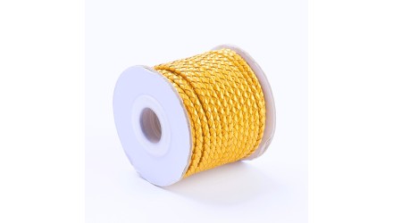 copy of Cordon tressé 3mm en cuir naturel bleu marine