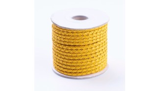copy of Cordon tressé 3mm en cuir naturel bleu marine