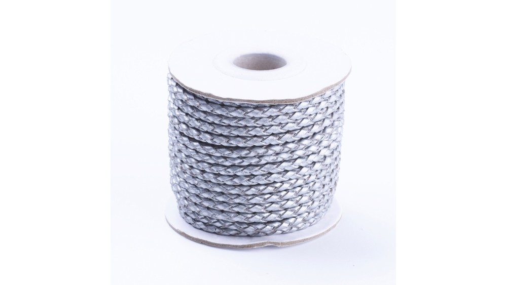 cordon cuir gris