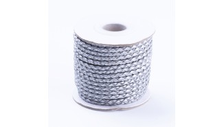 cordon cuir gris