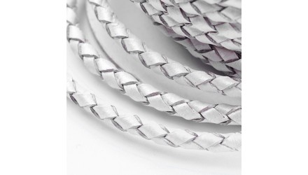 cordon cuir  blanc