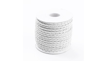 copy of Cordon tressé 3mm en cuir naturel bleu marine