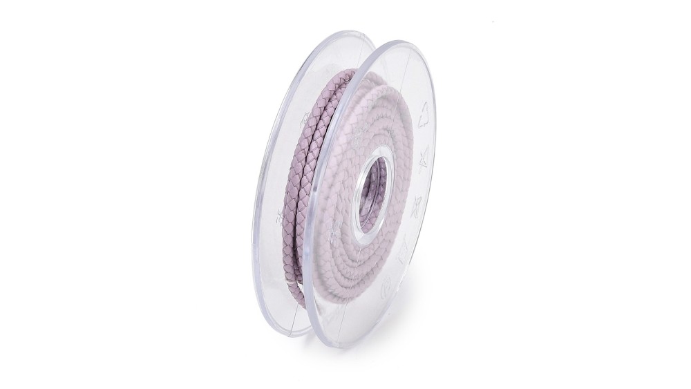 copy of Cordon tressé 3mm en cuir naturel bleu marine