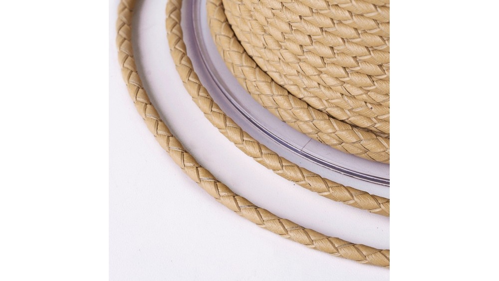 cordon cuir beige 3mm