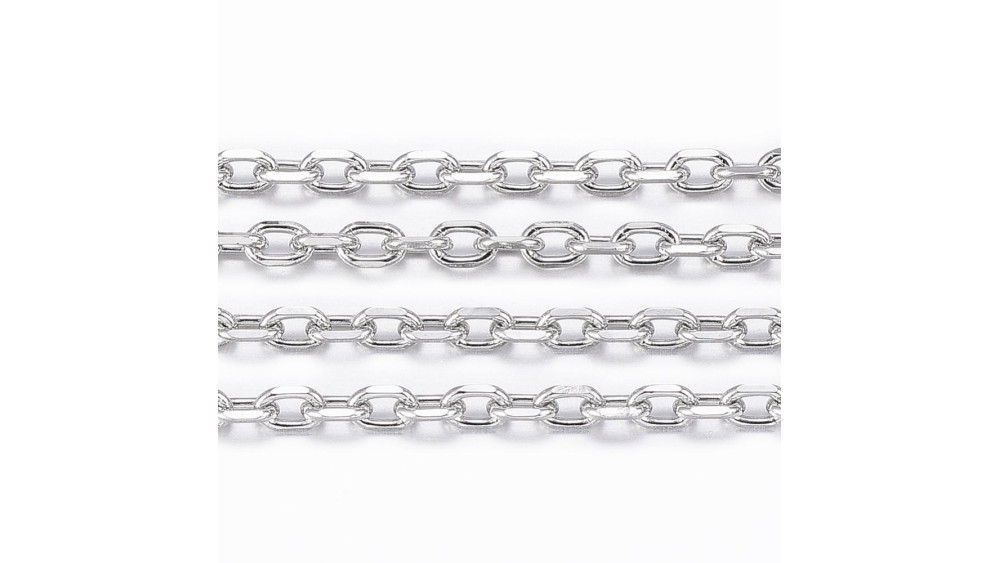 copy of Chaine 2x1.8mm acier inoxydable paqué or 18k