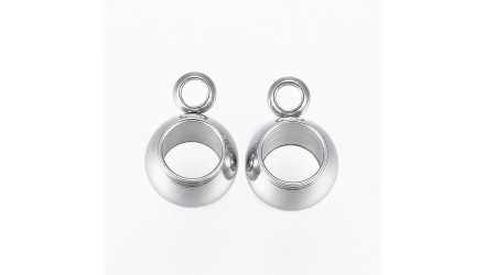 Bélières en acier inox 304 pour cordons et chaînes de 4 mm