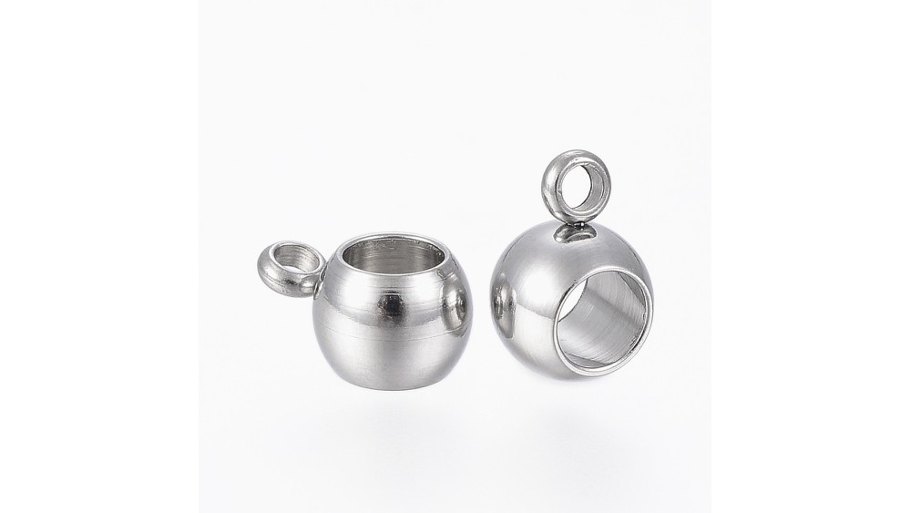 Bélières en acier inox 304 pour cordons et chaînes de 4 mm