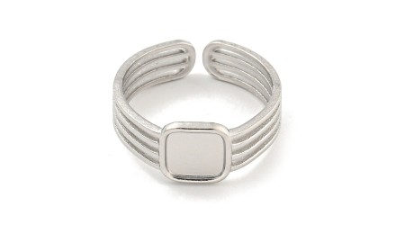 copy of Bague support carré 6xmm acier 304 plaqué or 18k