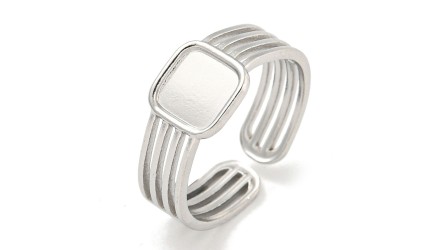 copy of Bague support carré 6xmm acier 304 plaqué or 18k