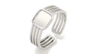 copy of Bague support carré 6xmm acier 304 plaqué or 18k