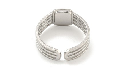copy of Bague support carré 6xmm acier 304 plaqué or 18k