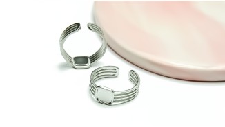 copy of Bague support carré 6xmm acier 304 plaqué or 18k