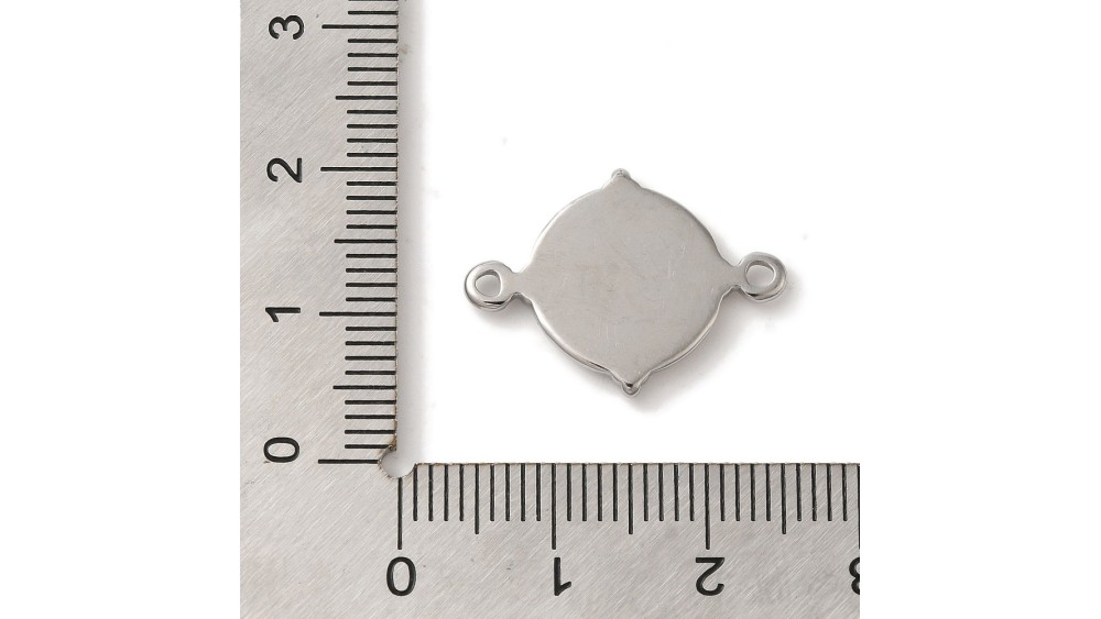 Connecteur support cabochon 8mm acier 304