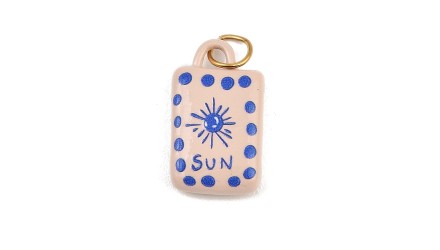 pendentif émaillé acier