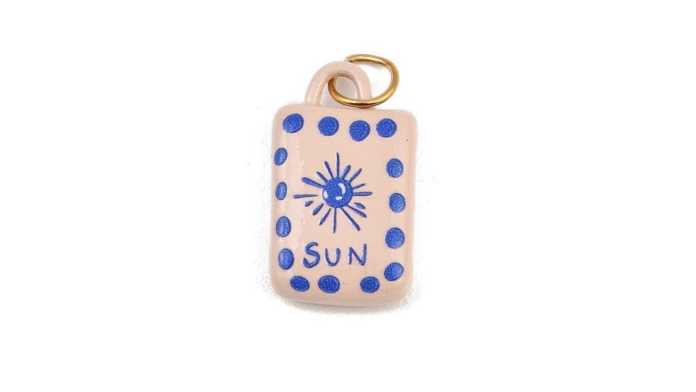 pendentif émaillé acier