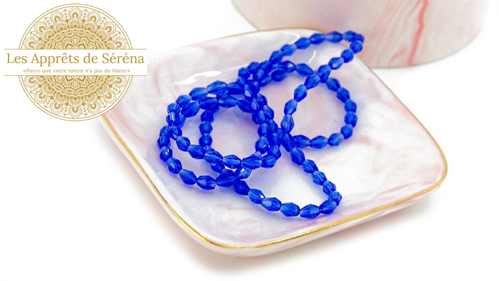 copy of Perles à facettes 10mm agate naturelle teintée bleue