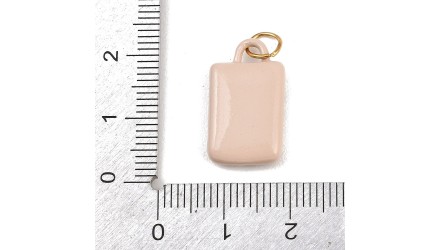 pendentif émaillé rose