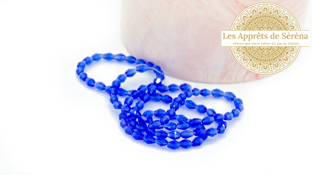 copy of Perles à facettes 10mm agate naturelle teintée bleue