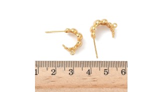 copy of Demi-créoles en laiton plaqué or 18k