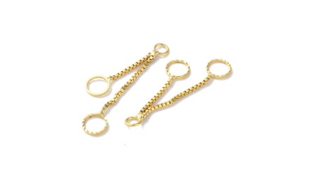 Créez des bijoux uniques avec ce pendentif chaîne doré en laiton 24K