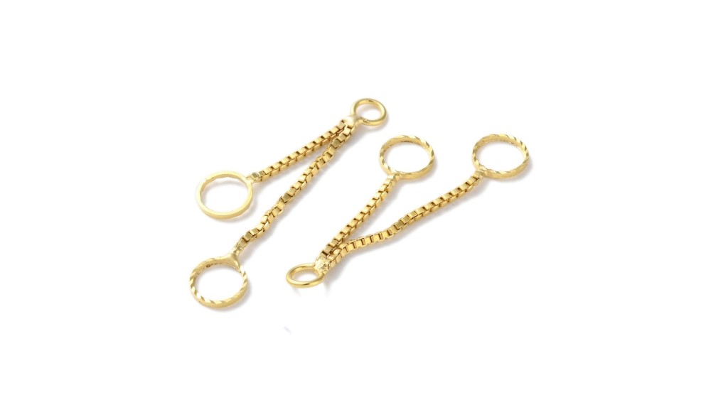 Créez des bijoux uniques avec ce pendentif chaîne doré en laiton 24K