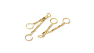 Créez des bijoux uniques avec ce pendentif chaîne doré en laiton 24K