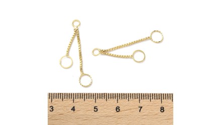 Créez des bijoux uniques avec ce pendentif chaîne doré en laiton 24K