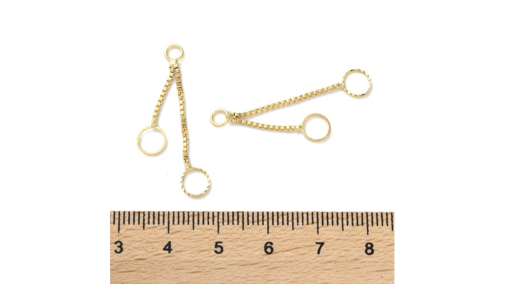 Créez des bijoux uniques avec ce pendentif chaîne doré en laiton 24K