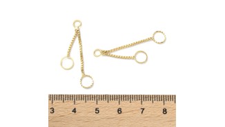 Créez des bijoux uniques avec ce pendentif chaîne doré en laiton 24K