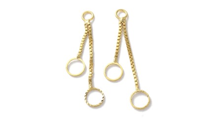 Créez des bijoux uniques avec ce pendentif chaîne doré en laiton 24K