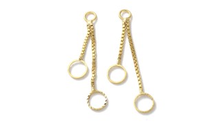 Créez des bijoux uniques avec ce pendentif chaîne doré en laiton 24K