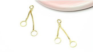 Créez des bijoux uniques avec ce pendentif chaîne doré en laiton 24K