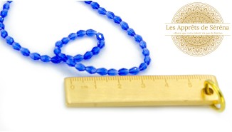 copy of Perles à facettes 10mm agate naturelle teintée bleue
