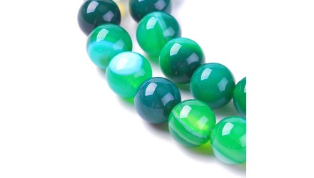 agate à rayures verte