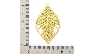 grand pendentif feuille or